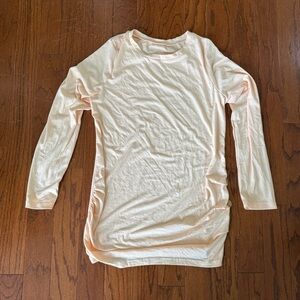 Apricot Long Sleeve Maternity Tee